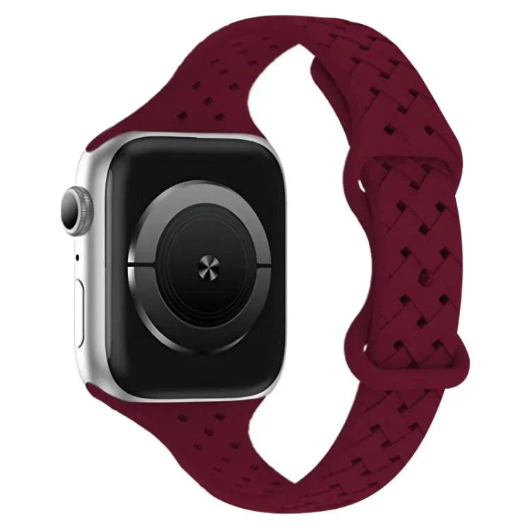 สายรัดนาฬิกาซิลิโคนถักหัวเข็มขัดผีเสื้อ xDfind สำหรับ Apple Watch ขนาด 42 / 44 / 45 / 46 / 49 มม., สำหรับ Apple Watch ขนาด 38 / 40 / 41 / S10 42 มม.