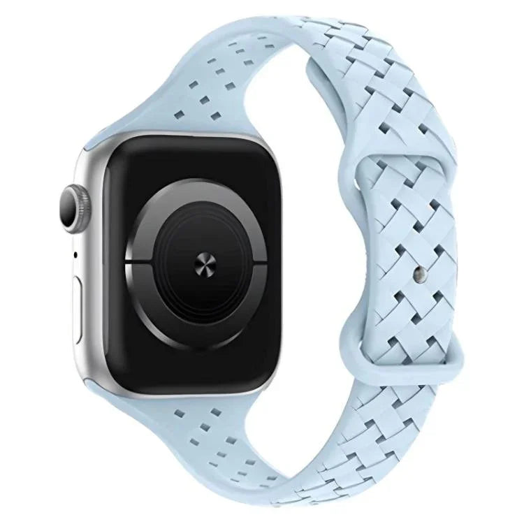 สายรัดนาฬิกาซิลิโคนถักหัวเข็มขัดผีเสื้อ xDfind สำหรับ Apple Watch ขนาด 42 / 44 / 45 / 46 / 49 มม., สำหรับ Apple Watch ขนาด 38 / 40 / 41 / S10 42 มม.