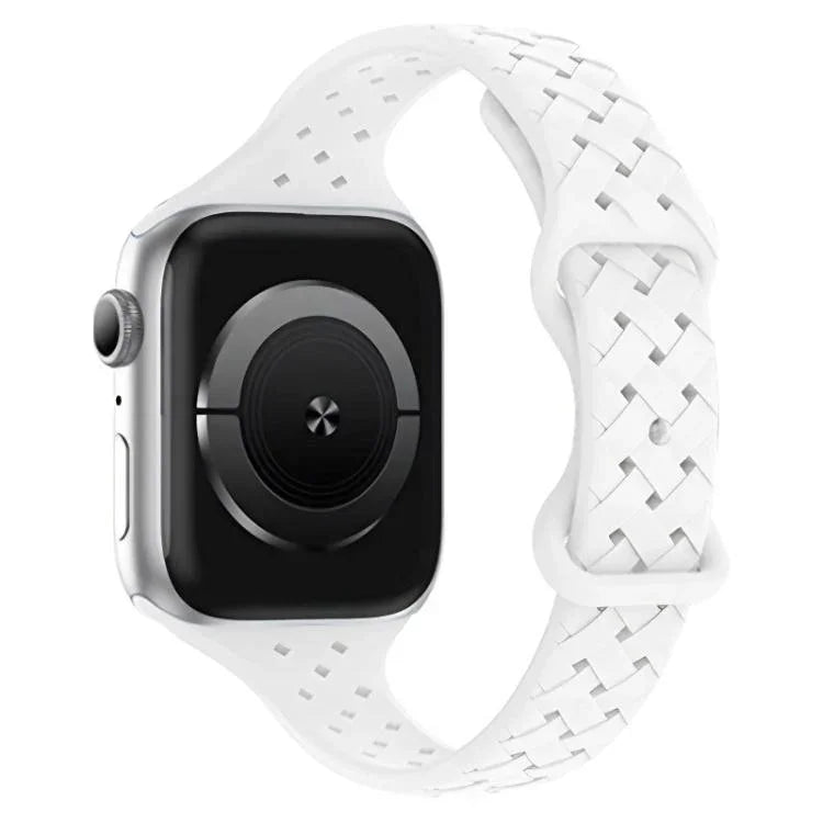สายรัดนาฬิกาซิลิโคนถักหัวเข็มขัดผีเสื้อ xDfind สำหรับ Apple Watch ขนาด 42 / 44 / 45 / 46 / 49 มม., สำหรับ Apple Watch ขนาด 38 / 40 / 41 / S10 42 มม.