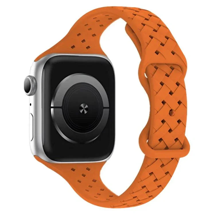 สายรัดนาฬิกาซิลิโคนถักหัวเข็มขัดผีเสื้อ xDfind สำหรับ Apple Watch ขนาด 42 / 44 / 45 / 46 / 49 มม., สำหรับ Apple Watch ขนาด 38 / 40 / 41 / S10 42 มม.