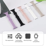 สายรัดนาฬิกาซิลิโคนถักหัวเข็มขัดผีเสื้อ xDfind สำหรับ Apple Watch ขนาด 42 / 44 / 45 / 46 / 49 มม., สำหรับ Apple Watch ขนาด 38 / 40 / 41 / S10 42 มม.