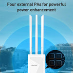 COMFAST CF-EW87 เราเตอร์ไร้สาย WiFi7 ความเร็ว 3600Mbps สองย่านความถี่ สำหรับใช้งานกลางแจ้ง ปลั๊ก AU, ปลั๊ก EU, ปลั๊ก US, ปลั๊ก UK