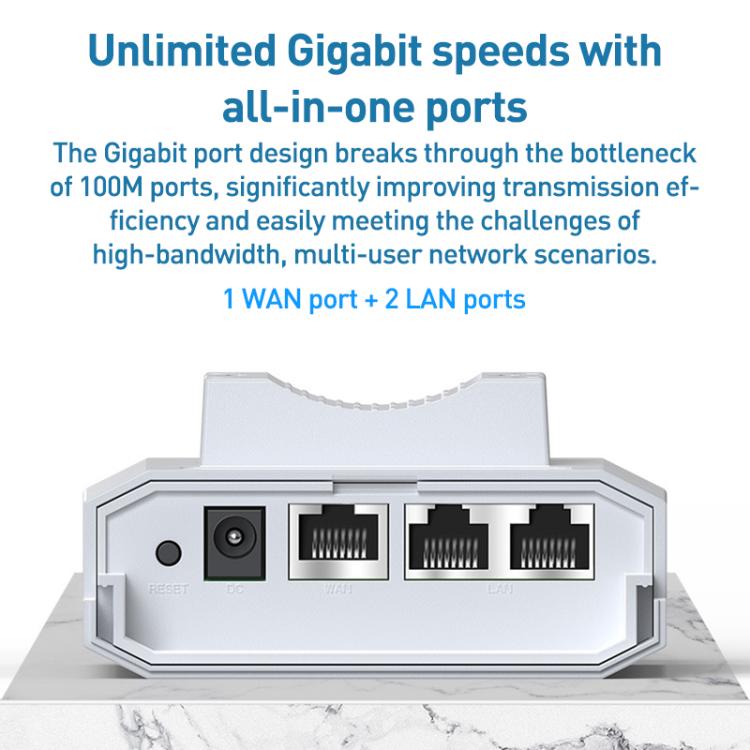 COMFAST CF-EW87 เราเตอร์ไร้สาย WiFi7 ความเร็ว 3600Mbps สองย่านความถี่ สำหรับใช้งานกลางแจ้ง ปลั๊ก AU, ปลั๊ก EU, ปลั๊ก US, ปลั๊ก UK