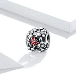 ลูกปัดเต่าทองเอลฟ์สวนเงินสเตอร์ลิง S925 อุปกรณ์สร้อยข้อมือสร้อยคอ DIY, Elves Ladybug