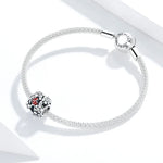 ลูกปัดเต่าทองเอลฟ์สวนเงินสเตอร์ลิง S925 อุปกรณ์สร้อยข้อมือสร้อยคอ DIY, Elves Ladybug
