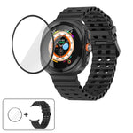 สายซิลิโคน Marine Double Buckle พร้อมฟิล์มโค้ง 3D สำหรับ Samsung Galaxy Watch Ultra 2025, สำหรับ Samsung Galaxy Watch Ultra 47mm