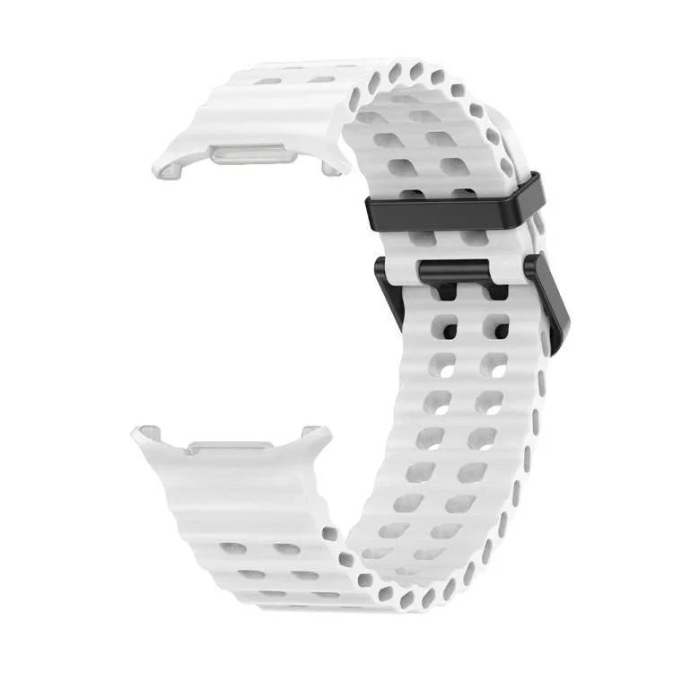 สายซิลิโคน Marine Double Buckle พร้อมฟิล์มโค้ง 3D สำหรับ Samsung Galaxy Watch Ultra 2025, สำหรับ Samsung Galaxy Watch Ultra 47mm
