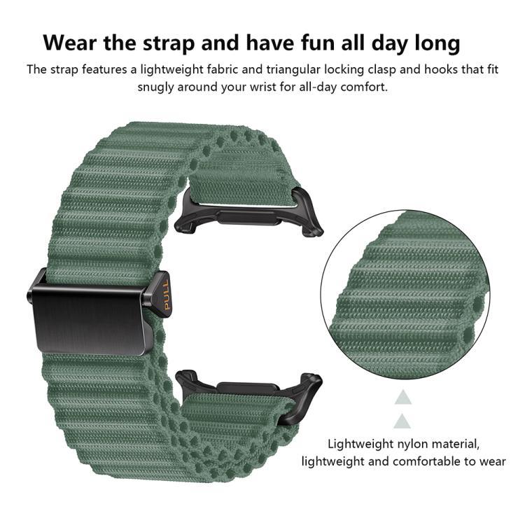 สายไนลอน Marine Loop พร้อมฟิล์มโค้ง 3D สำหรับ Samsung Galaxy Watch Ultra 2025, สำหรับ Samsung Galaxy Watch Ultra 47mm