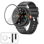 สายหนังซิลิโคนพร้อมฟิล์มโค้ง 3D สำหรับ Samsung Galaxy Watch8 Classic 46mm, สำหรับ Samsung Galaxy Watch8 44mm, สำหรับ Samsung Galaxy Watch8 40mm