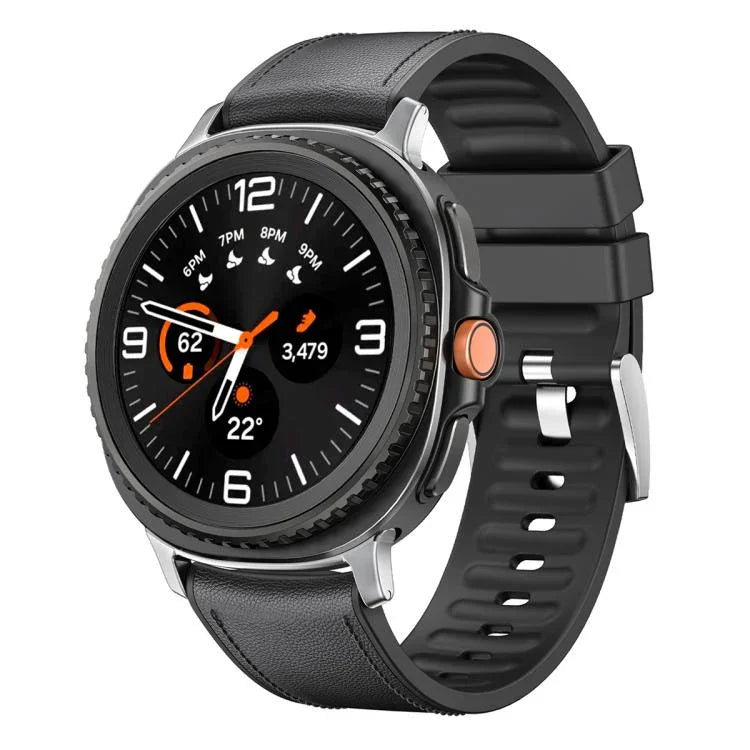 สายหนังซิลิโคนพร้อมฟิล์มโค้ง 3D สำหรับ Samsung Galaxy Watch8 Classic 46mm, สำหรับ Samsung Galaxy Watch8 44mm, สำหรับ Samsung Galaxy Watch8 40mm