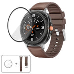 สายหนังซิลิโคนพร้อมฟิล์มโค้ง 3D สำหรับ Samsung Galaxy Watch8 Classic 46mm, สำหรับ Samsung Galaxy Watch8 44mm, สำหรับ Samsung Galaxy Watch8 40mm