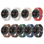 สายหนังซิลิโคนพร้อมฟิล์มโค้ง 3D สำหรับ Samsung Galaxy Watch8 Classic 46mm, สำหรับ Samsung Galaxy Watch8 44mm, สำหรับ Samsung Galaxy Watch8 40mm