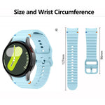สายซิลิโคนเย็บลายคลื่นพร้อมฟิล์มโค้ง 3D สำหรับ Samsung Galaxy Watch5 Pro 45mm, สำหรับ Samsung Galaxy Watch5 40mm, สำหรับ Samsung Galaxy Watch4 44mm, สำหรับ Samsung Galaxy Watch4 40mm