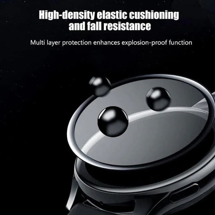 สายซิลิโคนเย็บลายคลื่นพร้อมฟิล์มโค้ง 3D สำหรับ Samsung Galaxy Watch4 Active 40mm, สำหรับ Samsung Galaxy Watch4 Active 44mm