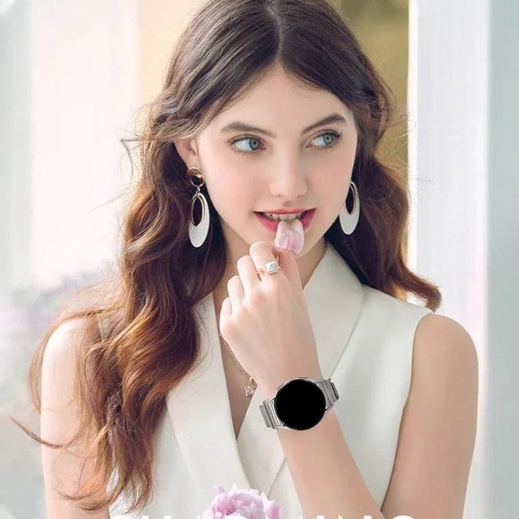 สายสแตนเลสสตีลแม่เหล็ก Milanese พร้อมฟิล์มโค้ง 3D สำหรับ Samsung Galaxy Watch4 Classic 46mm, สำหรับ Samsung Galaxy Watch4 Classic 42mm, สำหรับ Samsung Galaxy Watch5 Active 40mm, สำหรับ Samsung Galaxy Watch5 Active 44mm