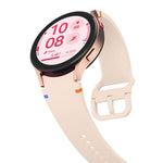 สายซิลิโคนเย็บเรียบพร้อมฟิล์มโค้ง 3D สำหรับ Samsung Galaxy Watch4 Classic 46mm, สำหรับ Samsung Galaxy Watch4 Classic 42mm, สำหรับ Samsung Galaxy Watch5 Active 40mm, สำหรับ Samsung Galaxy Watch5 Active 44mm