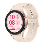 สายซิลิโคนเย็บเรียบพร้อมฟิล์มโค้ง 3D สำหรับ Samsung Galaxy Watch4 Active 40mm, สำหรับ Samsung Galaxy Watch4 Active 44mm