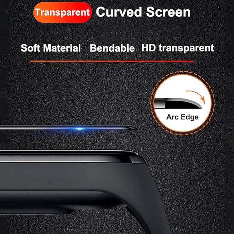 สายซิลิโคนเย็บเรียบพร้อมฟิล์มโค้ง 3D สำหรับ Samsung Galaxy Watch4 Active 40mm, สำหรับ Samsung Galaxy Watch4 Active 44mm