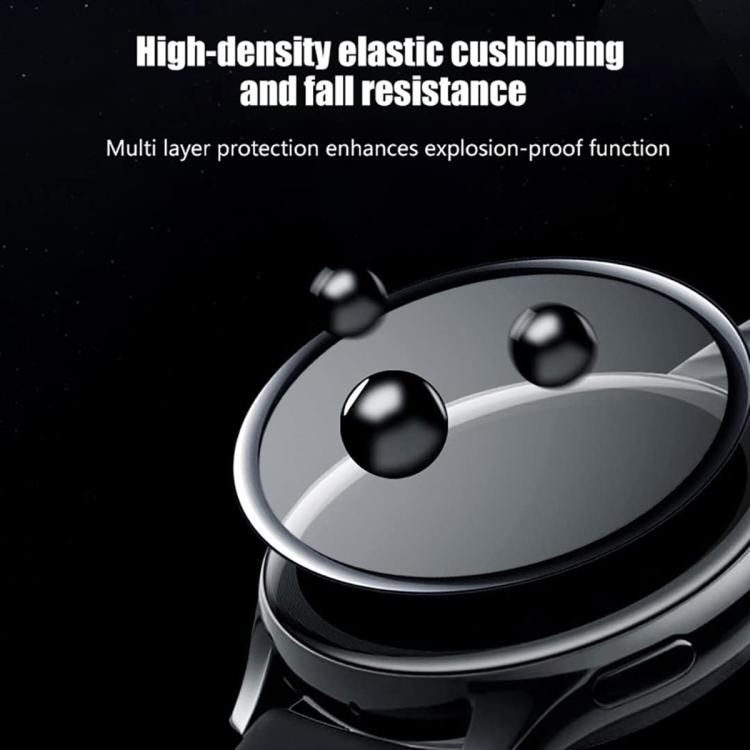 สายซิลิโคนเย็บลายเรียบพร้อมฟิล์มโค้ง 3D, สำหรับ Samsung Galaxy Watch FE 40mm, สำหรับ Samsung Galaxy Watch7 44mm, สำหรับ Samsung Galaxy Watch7 40mm, สำหรับ Samsung Galaxy Watch6 Classic 47mm