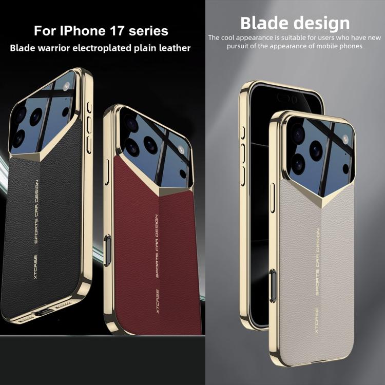 เคสโทรศัพท์หนังเรียบ GKK Blade Phantom สำหรับ iPhone 17 Pro Max, สำหรับ iPhone 17 Pro
