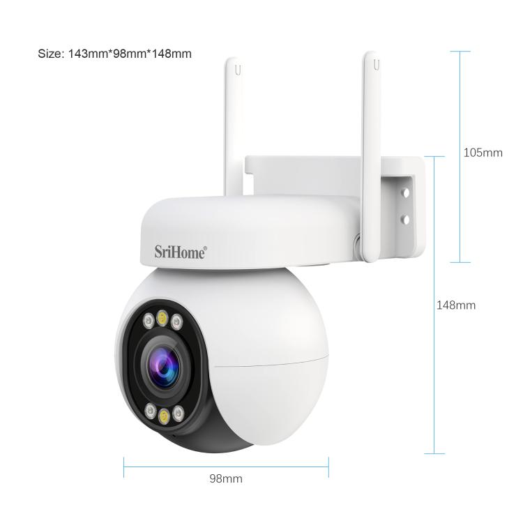 Srihome SH051 กล้อง PTZ ความละเอียด 4MP ซูมออปติคอล 5 เท่า HD, SH051