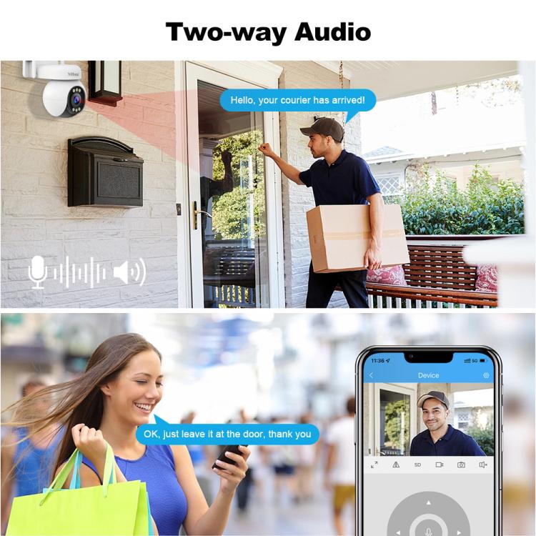 Srihome SH051 กล้อง PTZ ความละเอียด 4MP ซูมออปติคอล 5 เท่า HD, SH051