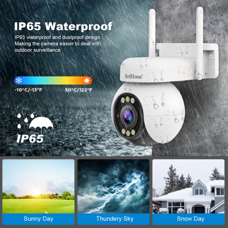 Srihome SH051 กล้อง PTZ ความละเอียด 4MP ซูมออปติคอล 5 เท่า HD, SH051