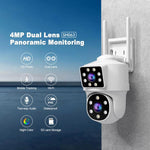 Srihome SH063 กล้องวงจรปิดพาโนรามาความละเอียด 4MP เลนส์คู่ HD, SH063