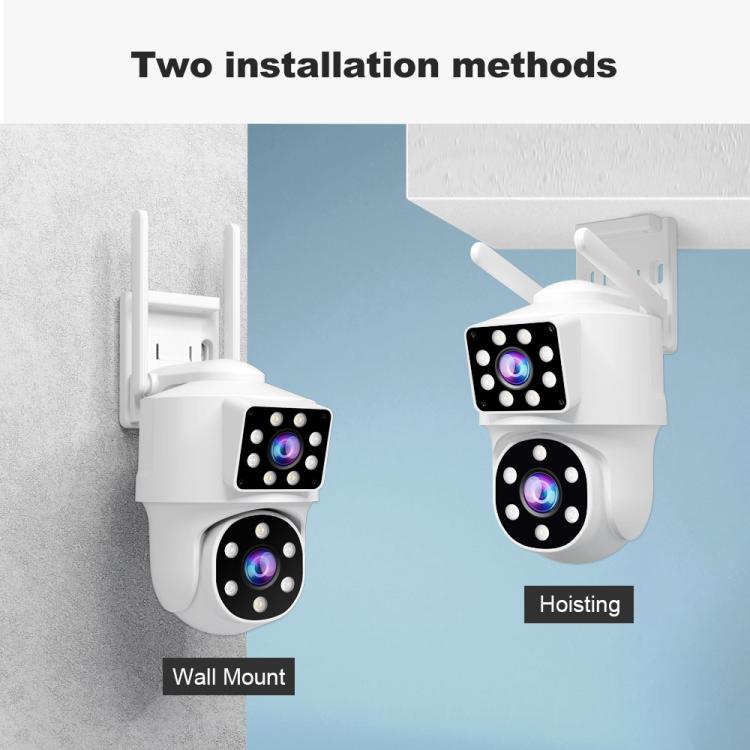 Srihome SH063 กล้องวงจรปิดพาโนรามาความละเอียด 4MP เลนส์คู่ HD, SH063