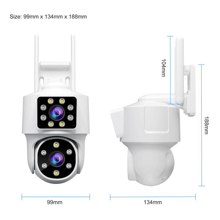 Srihome SH063 กล้องวงจรปิดพาโนรามาความละเอียด 4MP เลนส์คู่ HD, SH063