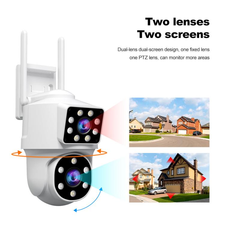 Srihome SH063 กล้องวงจรปิดพาโนรามาความละเอียด 4MP เลนส์คู่ HD, SH063