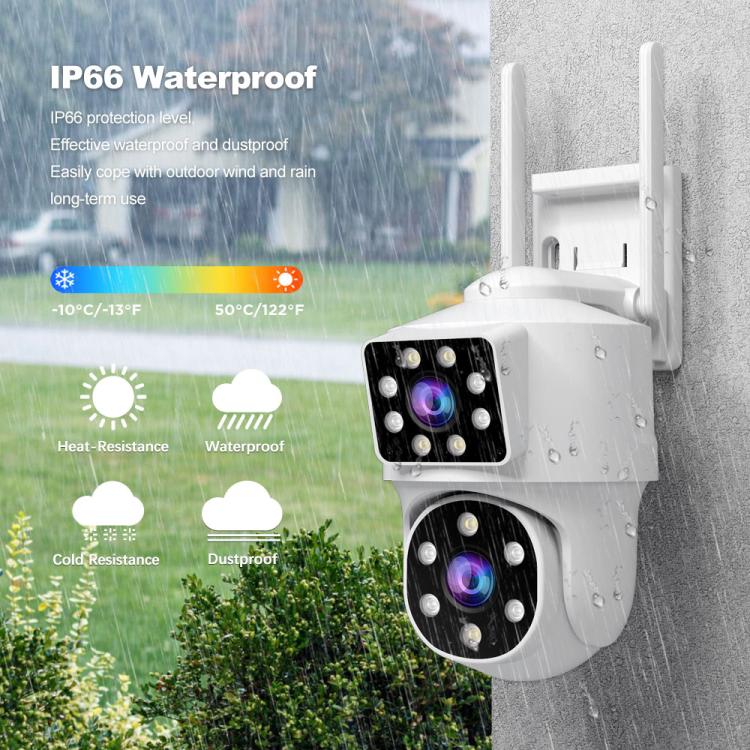 Srihome SH063 กล้องวงจรปิดพาโนรามาความละเอียด 4MP เลนส์คู่ HD, SH063