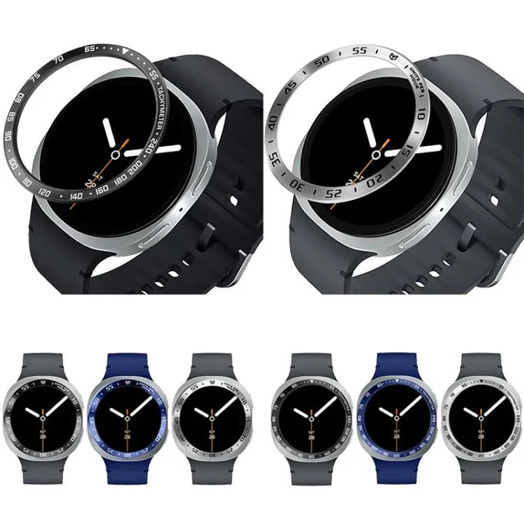 กรอบป้องกันนาฬิกาอัจฉริยะวงแหวนโลหะ ขนาด A Style สำหรับ Samsung Galaxy Watch8 Classic 46mm, Samsung Galaxy Watch8 44mm, Samsung Galaxy Watch8 40mm