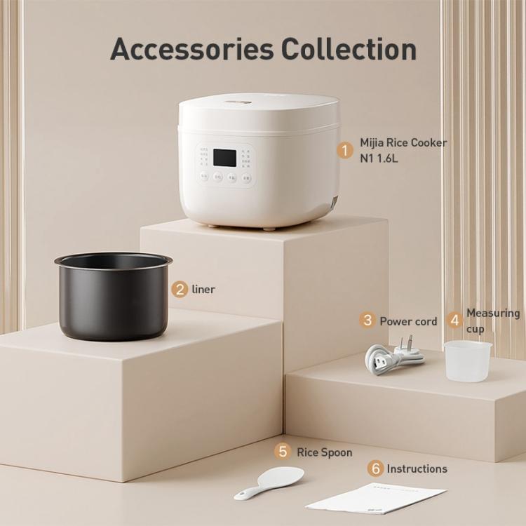 หม้อหุงข้าวอัจฉริยะ Xiaomi Mijia รุ่น N1 ของแท้ ปลั๊ก CN ความจุ 1.6L