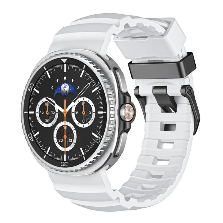 สายรัดนาฬิกาซิลิโคนหัวเข็มขัดสีดำ Wild Path สำหรับ Samsung Galaxy Watch8 / Watch8 Classic