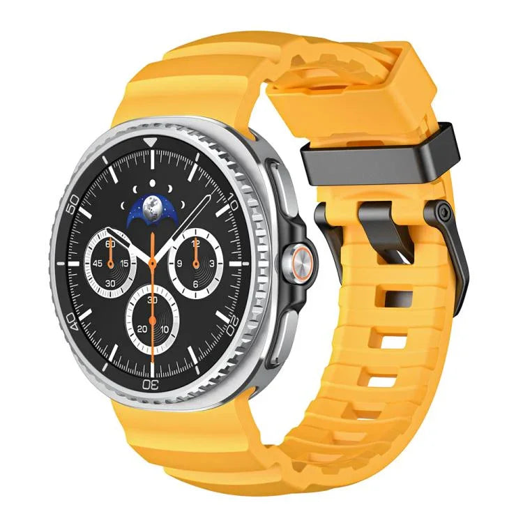 สายรัดนาฬิกาซิลิโคนหัวเข็มขัดสีดำ Wild Path สำหรับ Samsung Galaxy Watch8 / Watch8 Classic