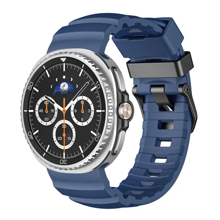 สายรัดนาฬิกาซิลิโคนหัวเข็มขัดสีดำ Wild Path สำหรับ Samsung Galaxy Watch8 / Watch8 Classic
