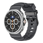 สายรัดนาฬิกาซิลิโคนหัวเข็มขัดสีดำ Wild Path สำหรับ Samsung Galaxy Watch8 / Watch8 Classic