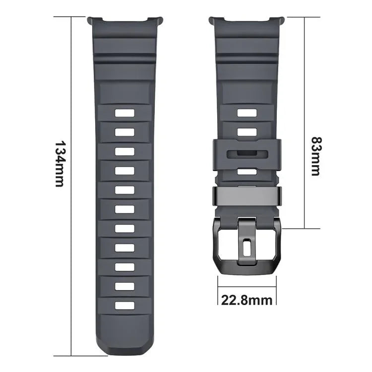 สายรัดนาฬิกาซิลิโคนหัวเข็มขัดสีดำ Wild Path สำหรับ Samsung Galaxy Watch8 / Watch8 Classic
