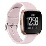 For Fitbit Versa 2 / Versa / Versa Lite xDfind Reverse Buckle Solid Color Silicone Watch Band, S, L