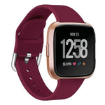 For Fitbit Versa 2 / Versa / Versa Lite xDfind Reverse Buckle Solid Color Silicone Watch Band, S, L