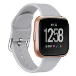 For Fitbit Versa 2 / Versa / Versa Lite xDfind Reverse Buckle Solid Color Silicone Watch Band, S, L