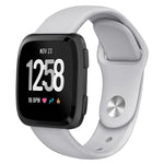 For Fitbit Versa 2 / Versa / Versa Lite xDfind Rivet Buckle Solid Color Silicone Watch Band, S, L