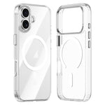 เคสโทรศัพท์ไฮบริด PC TPU ปุ่มโลหะ ZGA Magsafe โปร่งใส สำหรับ iPhone 17 Pro Max, สำหรับ iPhone 17 Pro, สำหรับ iPhone 17