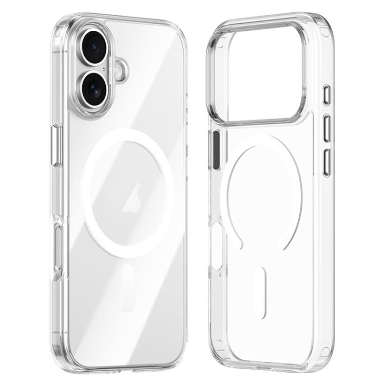 เคสโทรศัพท์ไฮบริด PC TPU ปุ่มโลหะ ZGA Magsafe โปร่งใส สำหรับ iPhone 17 Pro Max, สำหรับ iPhone 17 Pro, สำหรับ iPhone 17