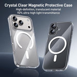 เคสโทรศัพท์ไฮบริด PC TPU ปุ่มโลหะ ZGA Magsafe โปร่งใส สำหรับ iPhone 17 Pro Max, สำหรับ iPhone 17 Pro, สำหรับ iPhone 17