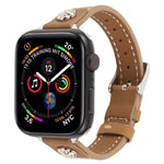 สายรัดนาฬิกาหนังไมโครไฟเบอร์สัมผัสนุ่ม Rivet Camellia สำหรับ Apple Watch 46mm / 49mm / 45mm / 44mm, สำหรับ Apple Watch 42mm / 41mm / 40mm / 38mm