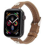 สายรัดนาฬิกาหนังไมโครไฟเบอร์สัมผัสนุ่ม Rivet Camellia สำหรับ Apple Watch 46mm / 49mm / 45mm / 44mm, สำหรับ Apple Watch 42mm / 41mm / 40mm / 38mm
