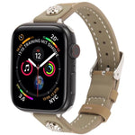 สายรัดนาฬิกาหนังไมโครไฟเบอร์สัมผัสนุ่ม Rivet Camellia สำหรับ Apple Watch 46mm / 49mm / 45mm / 44mm, สำหรับ Apple Watch 42mm / 41mm / 40mm / 38mm