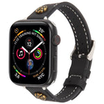 สายรัดนาฬิกาหนังไมโครไฟเบอร์สัมผัสนุ่ม Rivet Camellia สำหรับ Apple Watch 46mm / 49mm / 45mm / 44mm, สำหรับ Apple Watch 42mm / 41mm / 40mm / 38mm
